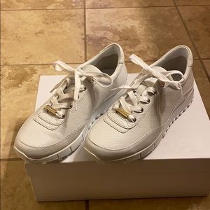 Jimmy Choo White 'Monza olel' Leather Sneakers